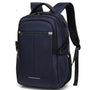 Sac à dos homme pour ordinateur portable en tissu bleu foncé avec compartiments zippés