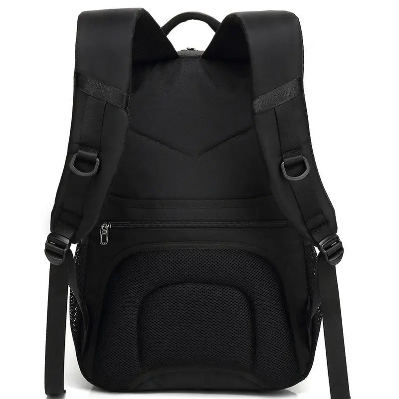 Sac à dos homme pour ordinateur portable noir avec bretelles rembourrées et panneau dorsal
