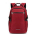 Sac à dos homme pour ordinateur portable rouge avec plusieurs compartiments zippés
