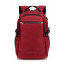 Sac à dos homme pour ordinateur portable rouge avec plusieurs compartiments zippés