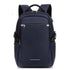 Sac à dos homme pour ordinateur portable en bleu foncé avec plusieurs compartiments et poignée supérieure