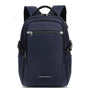 Sac à dos homme pour ordinateur portable en bleu foncé avec plusieurs compartiments et poignée supérieure