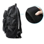 Sac à dos homme tendance noir tactique avec panneau dorsal rembourré et multiples poches