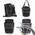 Sac à dos imperméable vélo avec sacoches noires étanches, bandoulière et fixation rapide