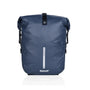 Sac à dos imperméable vélo avec sacoches étanches bleu marine et boucles latérales