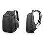 Deux vues du Sac à dos informatique noir au design minimaliste et anti-vol élégant