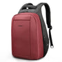 Sac à dos informatique rouge et noir anti-vol avec poche zippée latérale