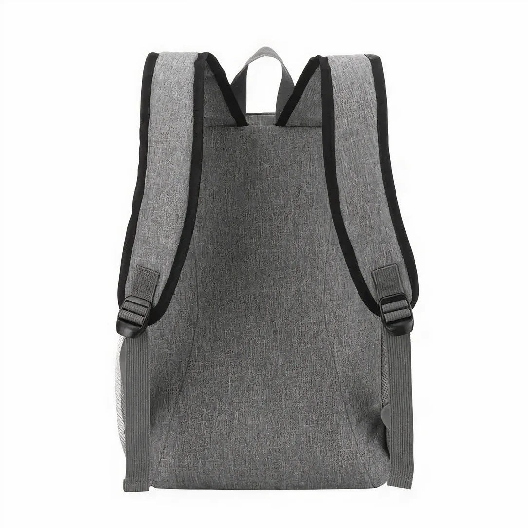 Sac à dos isotherme 20 litres en tissu gris avec trim noir et bretelles ajustables