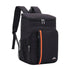 Sac à dos isotherme 20 litres noir avec bande orange et plusieurs compartiments