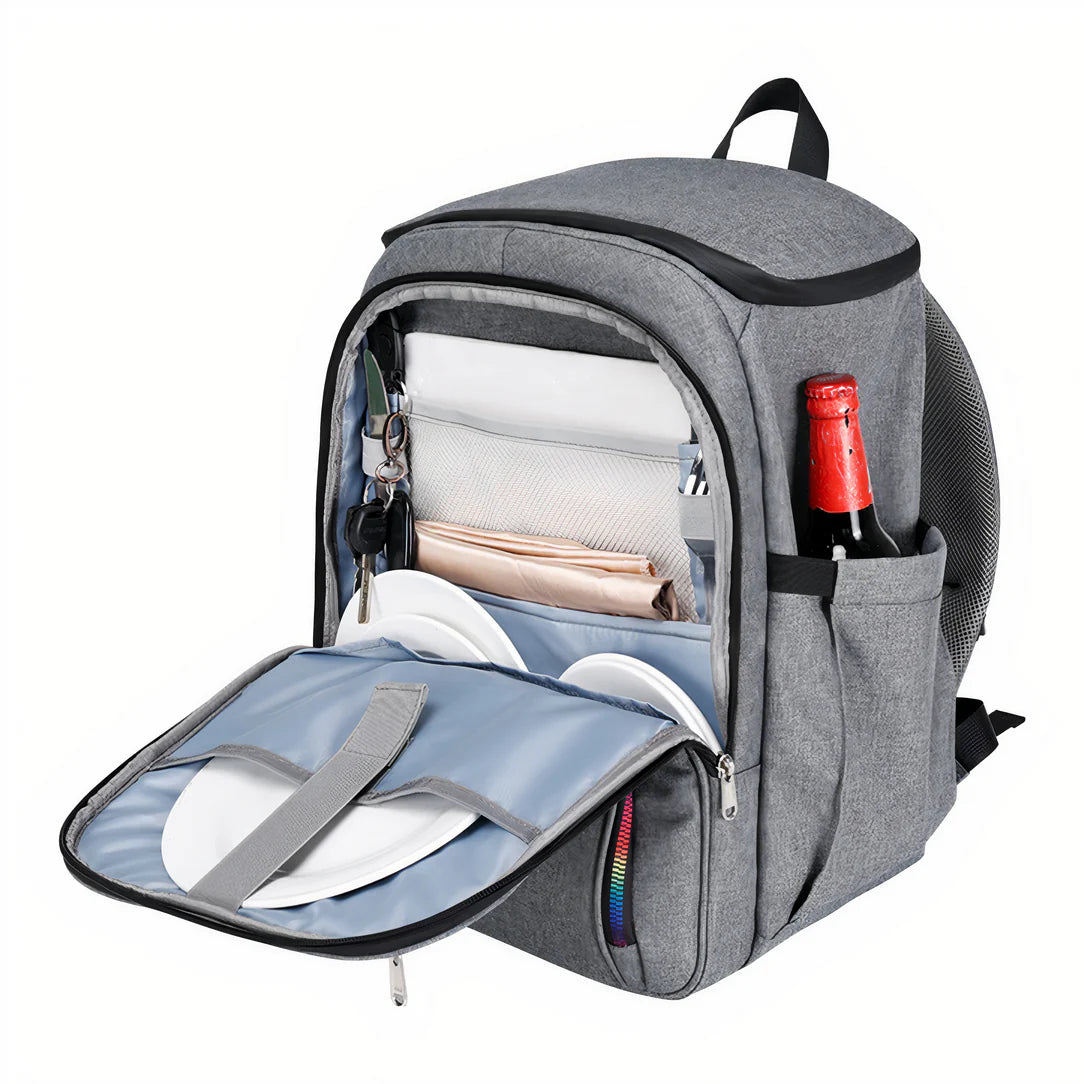 Sac à dos isotherme de picnic multipoches 25L
