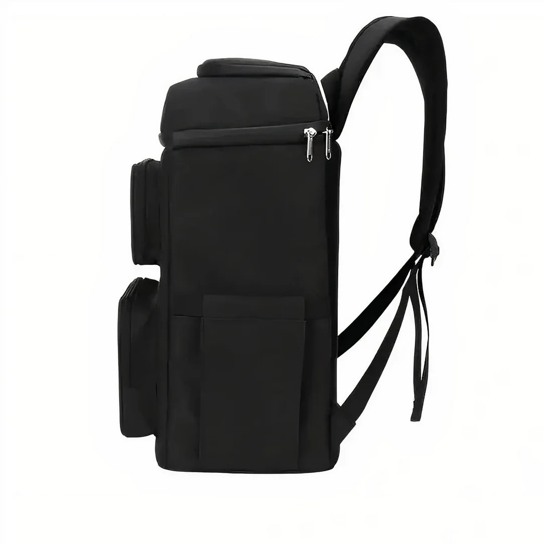 Sac à dos isotherme de travail 25L noir avec poches latérales et fermeture zippée