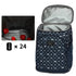 Sac à dos isotherme repas bleu foncé avec design, intérieur réfléchissant et poches latérales