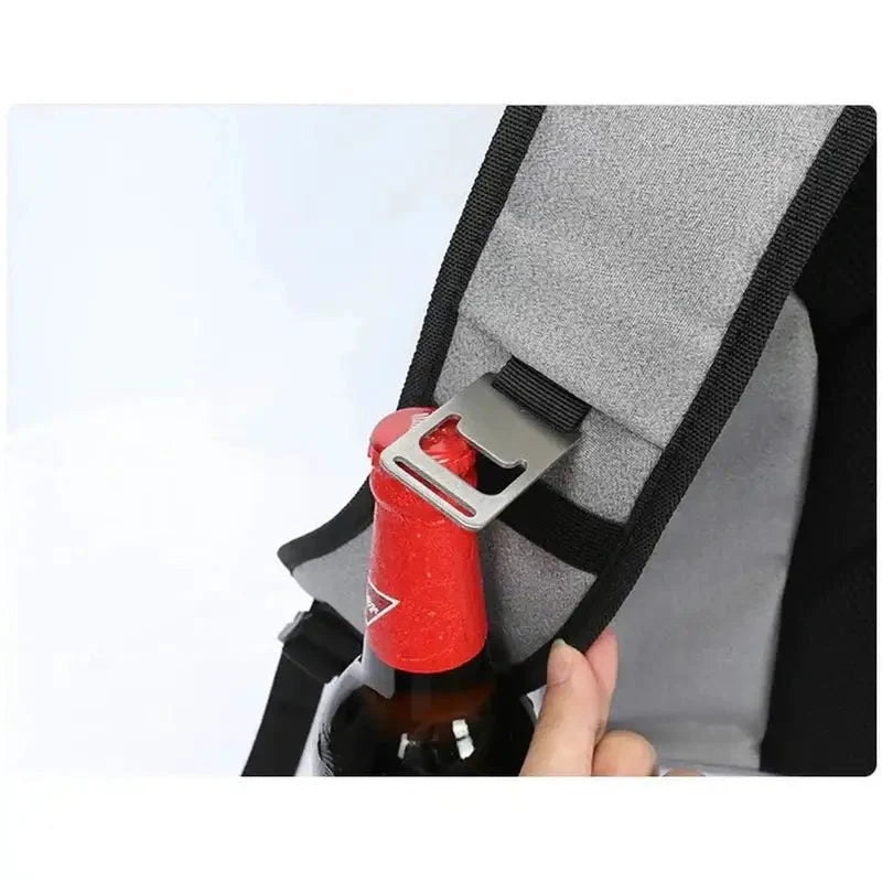 Sangle de sac à dos isotherme 30l avec ouvre-bouteille tenant une bière