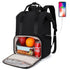 Sac à dos isotherme femme noir avec compartiment repas isolé et port USB externe