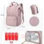 Sac à dos isotherme femme rose matelassé avec compartiment isolé au fond