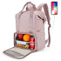 Sac à dos isotherme femme en quilté lilas avec compartiment isolé et port USB externe