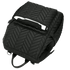 Sac à dos à langer design noir avec sangle à motif blanc et noir