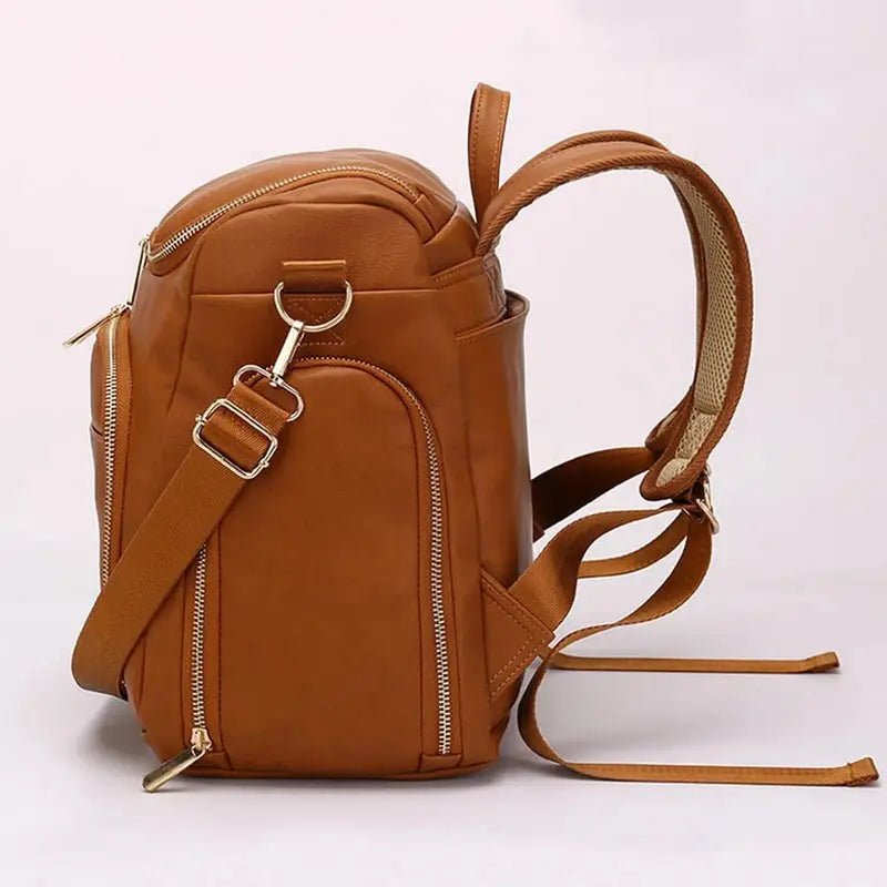 Sac à dos à langer en cuir