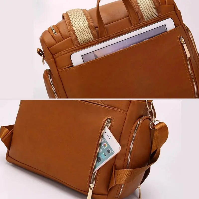 Sac à dos à langer en cuir