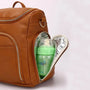 Sac à dos à langer en cuir avec poche isolée pour biberon et sac à dos en cuir marron