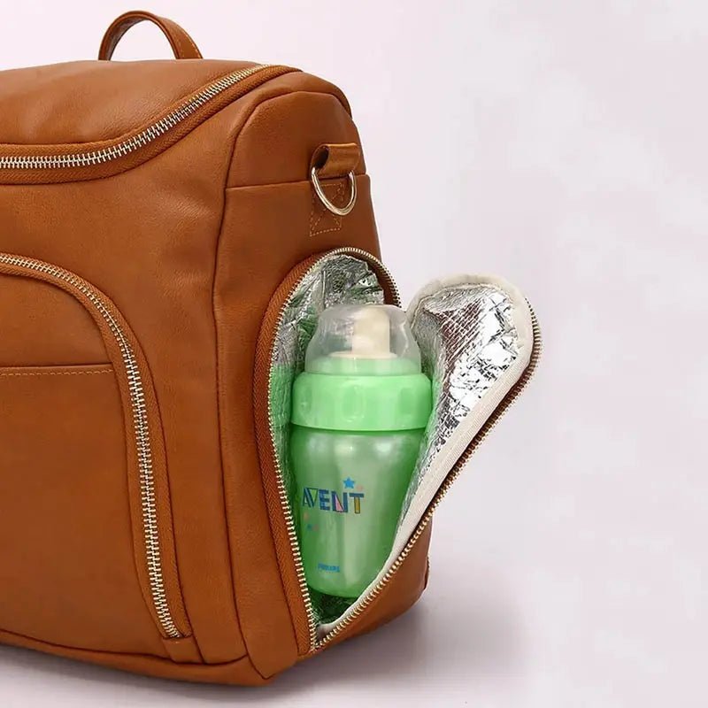 Sac à dos à langer en cuir