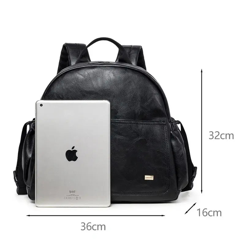 Sac à dos à langer en cuir pour bébé