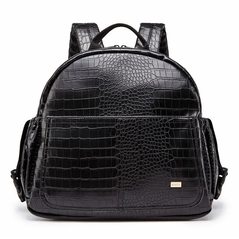 Sac à dos à langer en cuir pour bébé