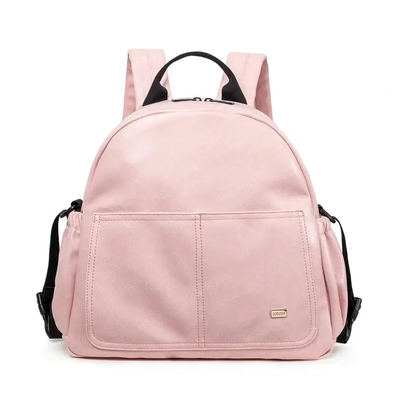 Sac à dos à langer en cuir pour bébé