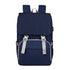 Sac à dos à langer ergonomique navy bleu avec bretelles et boucles gris clair