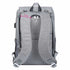 Sac à dos à langer ergonomique gris avec bretelles ajustables et poignée supérieure