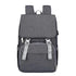 Sac à dos à langer ergonomique en gris foncé avec bretelles et boucles gris clair