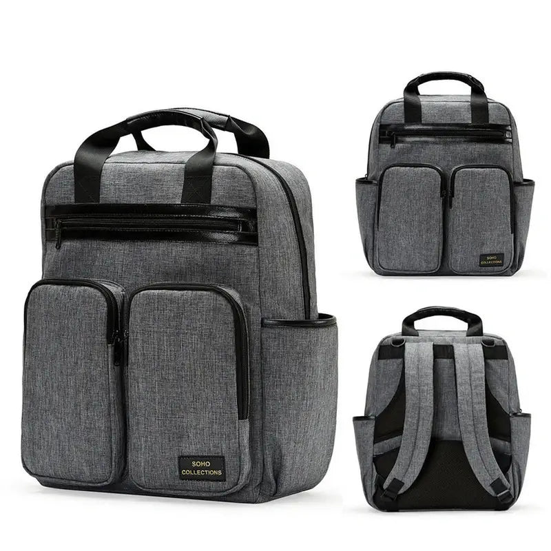 Sac à dos à langer gris