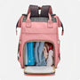 Sac à dos à langer le Queen rose avec compartiment inférieur rempli d essentiels bébé