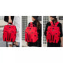 Sac à dos à langer pour jumeaux rouge avec multiples poches et options de port