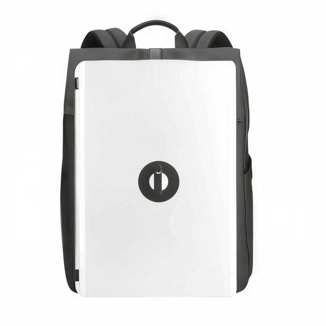 Sac à dos laptop 15 pouces Ryden JB blanc et noir design sleek avec sangles rembourrées