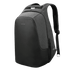 Sac à dos laptop anti-vol gris foncé et noir au design moderne avec poche latérale visible