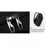 Sac à dos laptop noir avec compartiment principal accessible par l’arrière et fermetures en métal