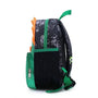 Sac à dos maternelle dinosaure noir et vert avec des pics orange et thème dinosaure