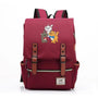 Sac à dos maternelle Disney Aristochats avec trois chats cartoons et bretelles en faux cuir marron