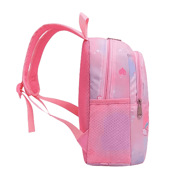 Sac à dos maternelle fille licorne rose avec design de licorne et cœur