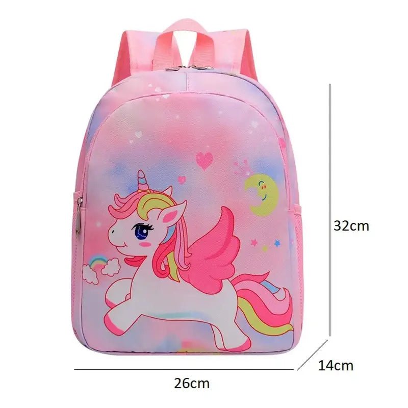 Sac à dos maternelle fille licorne rose avec dimensions pour enfants