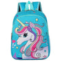 Sac à dos maternelle licorne turquoise avec graphique de licorne arc-en-ciel