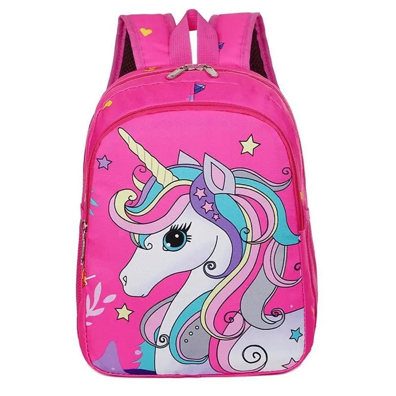Sac à dos maternelle licorne rose avec un design coloré de licorne