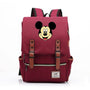 Sac à dos Mickey maternelle marron avec graphique Mickey Mouse et boucles en cuir