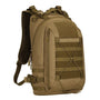 Sac à dos militaire 25L 1000D tan avec compartiments, molle webbing et cordons bungee