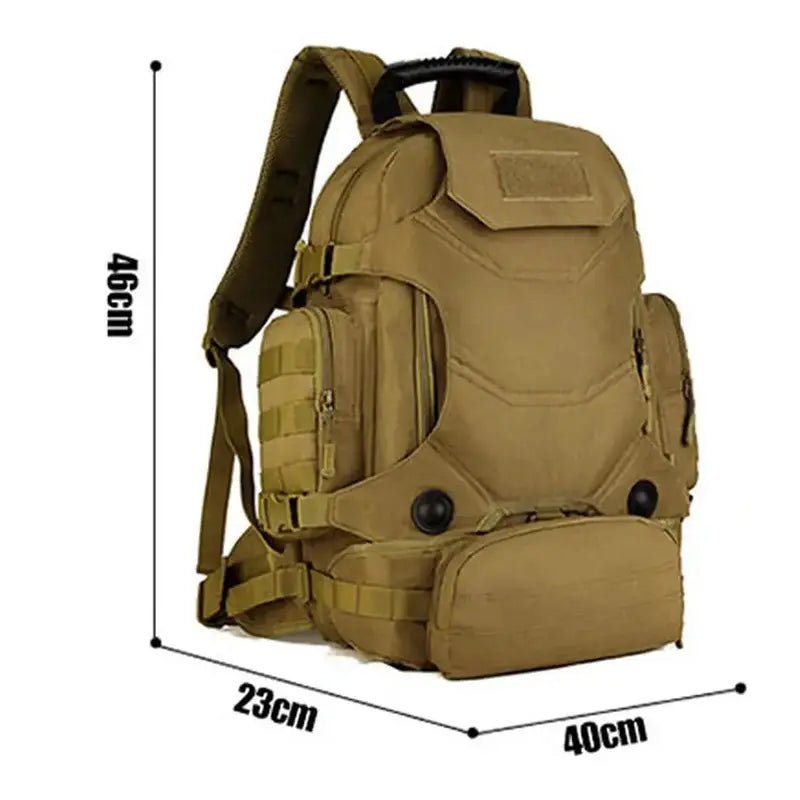 Sac à dos militaire 40l avec plusieurs compartiments et bretelles ajustables