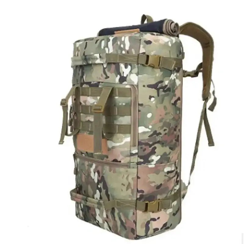 Sac à dos militaire 50 litres camouflage tactique avec bretelles et points d’attache extérieurs