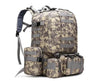 Sac à dos militaire 50l d’airsoft en camouflage numérique avec poches externes et bretelles ajustables