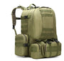 Sac à dos militaire 50l d’airsoft olive vert avec poches extérieures et sangles ajustables