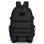 Sac à dos militaire 50l noir avec molle, plusieurs compartiments pour équipement